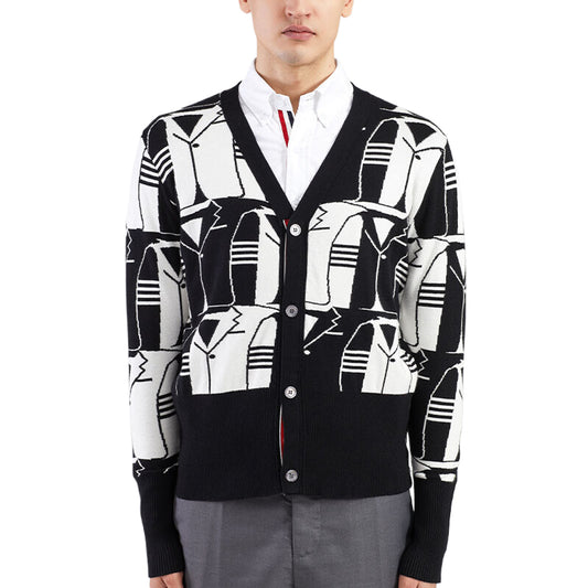 Contrast color sweater