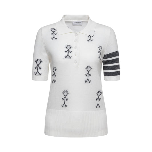 Women Stickman POLO shirt