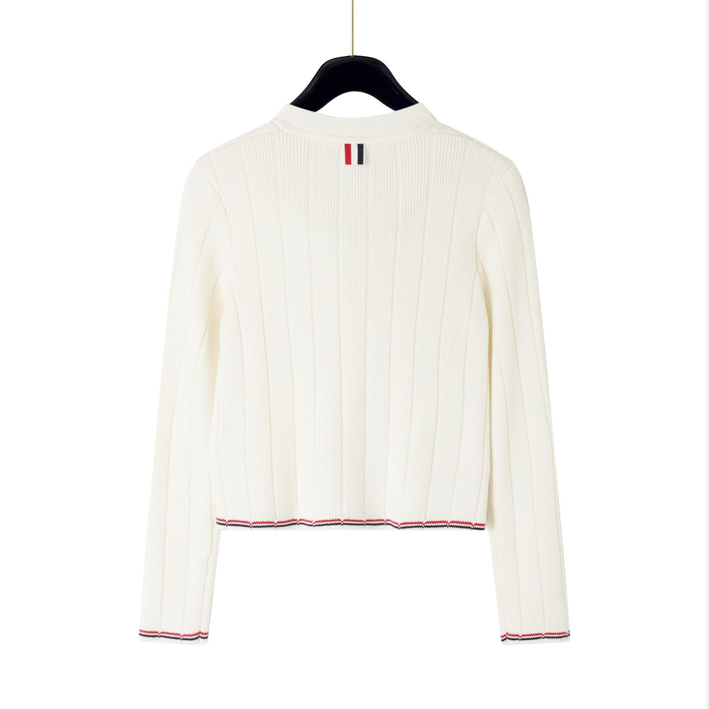 Cotton and wool knitted cardigan