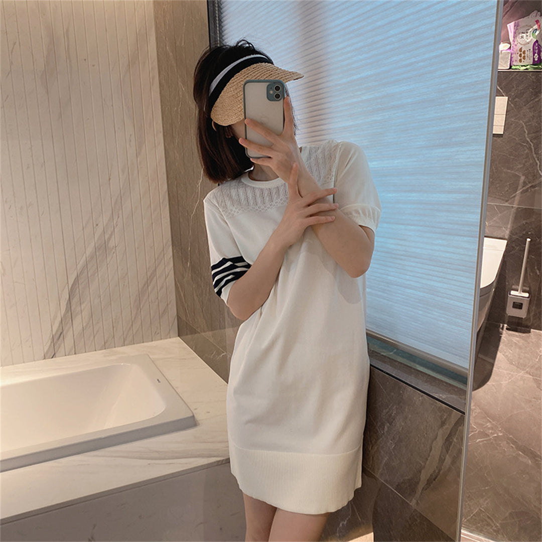 2025  Four-bar knit skirt