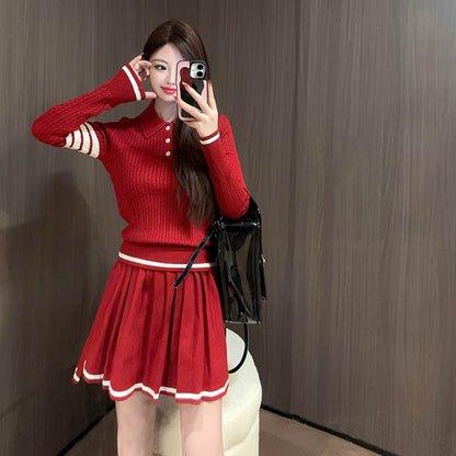 2025 Pleated skirt suit