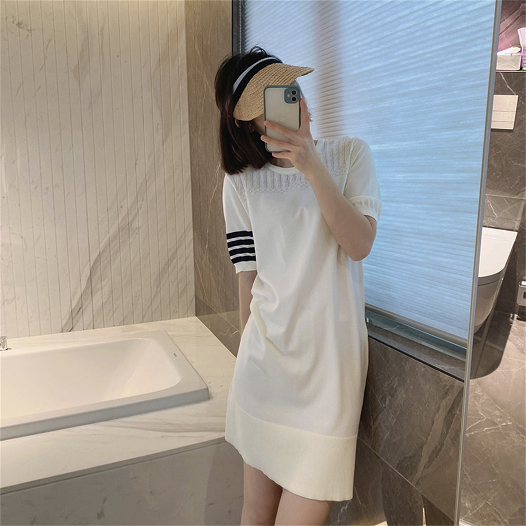 2025  Four-bar knit skirt