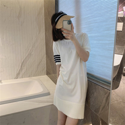 2025  Four-bar knit skirt