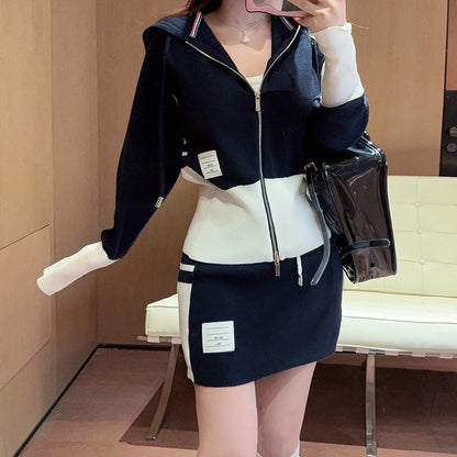 2025 Knitted skirt suit