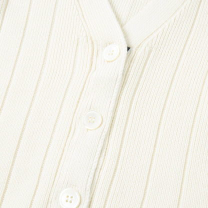 Cotton and wool knitted cardigan