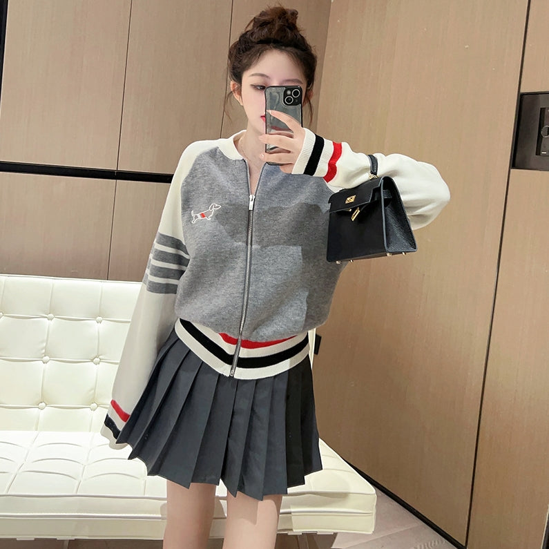 Puppy Zipper Cardigan