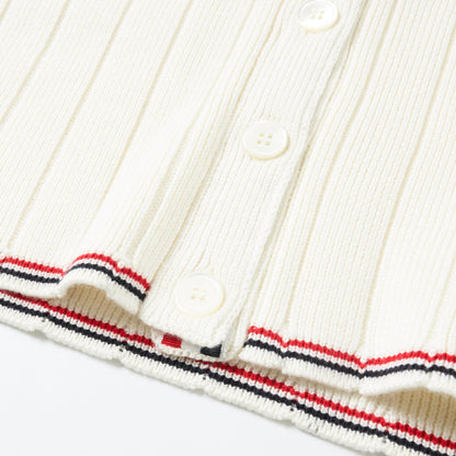 Cotton and wool knitted cardigan