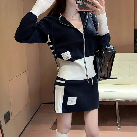 2025 Knitted skirt suit