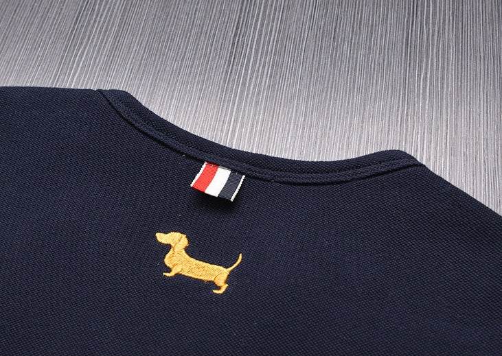 Embroidered dog T-shirt