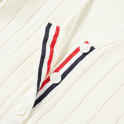 Cotton and wool knitted cardigan