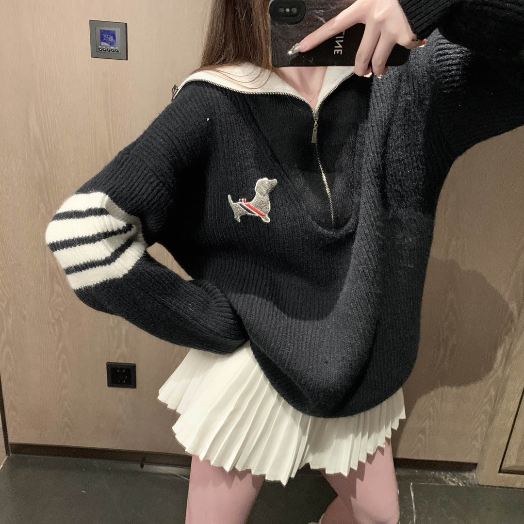 2025 Little Doll Collar Sweater