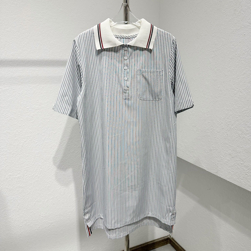 2025  Striped Shirt Dress