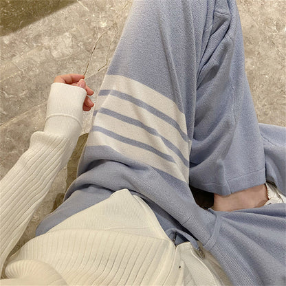 Knitted wide-leg pants