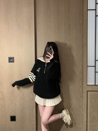 2025 Little Doll Collar Sweater