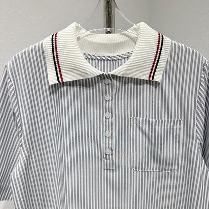 2025  Striped Shirt Dress