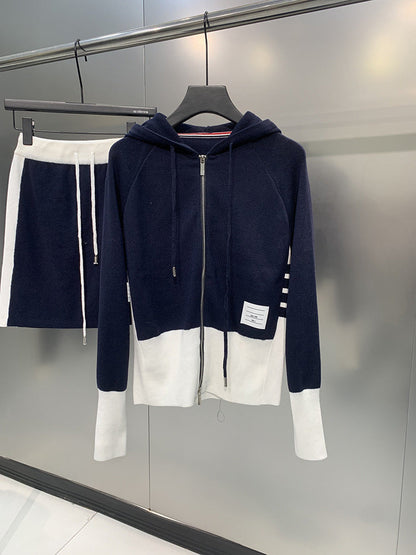 2025 Knitted skirt suit