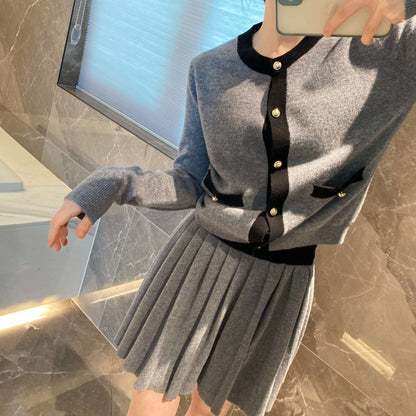 2025 Wool knit two-piece dress