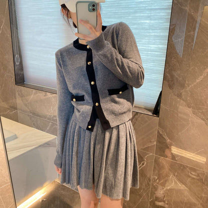2025 Wool knit two-piece dress
