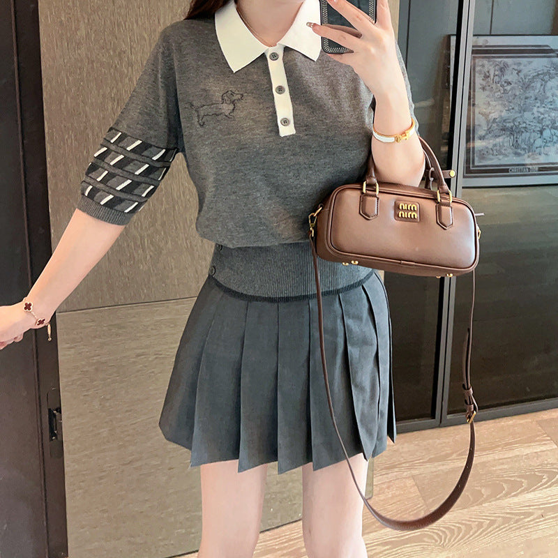 Four-pole POLO shirt