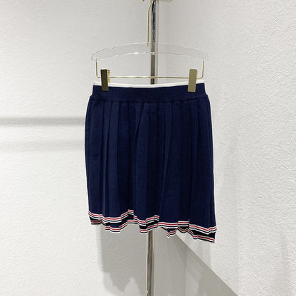 2025 Knitted pleated skirt
