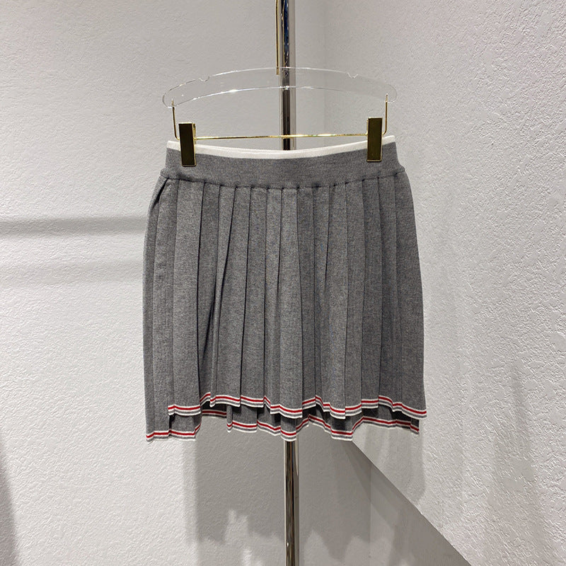 2025 Knitted pleated skirt