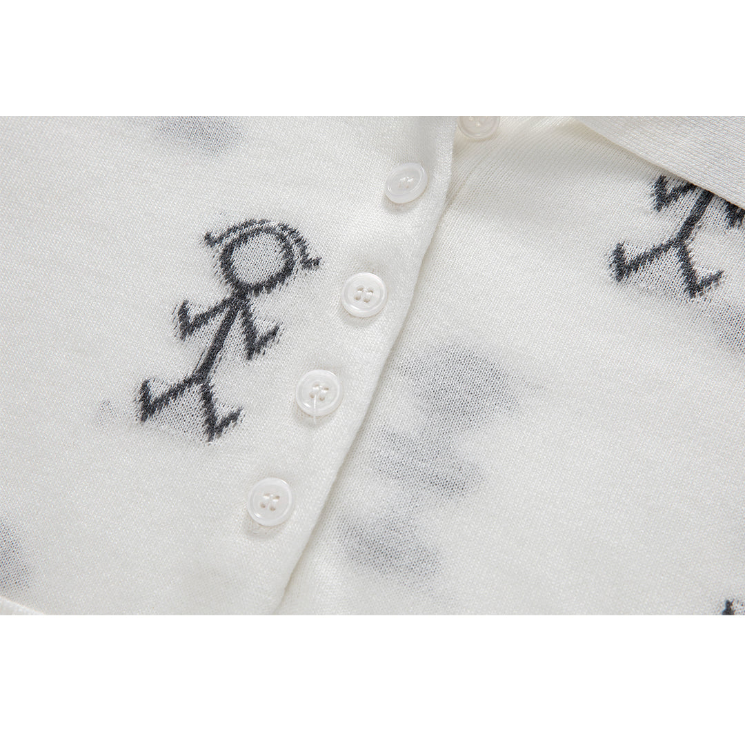 Women Stickman POLO shirt