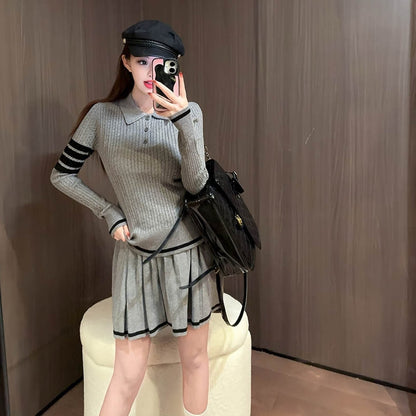 2025 Pleated skirt suit