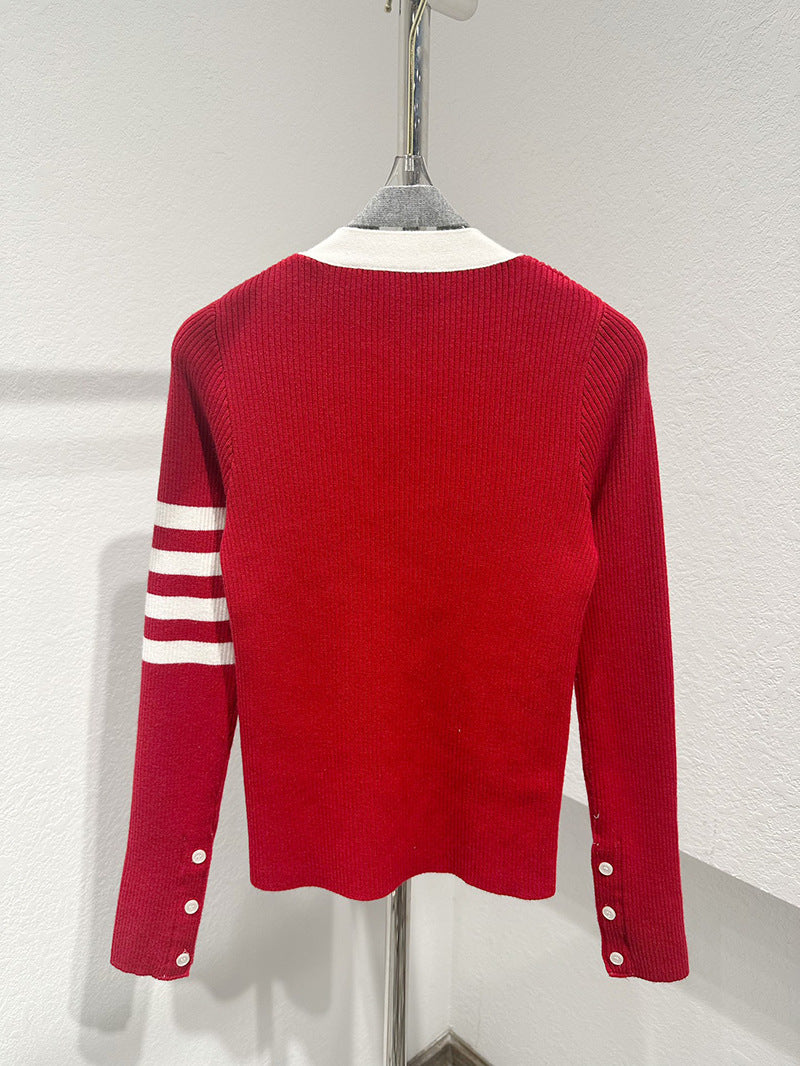 2025 Ribbon knitted sweater