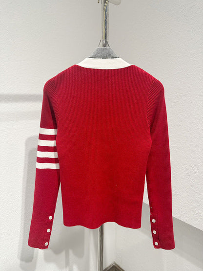 2025 Ribbon knitted sweater