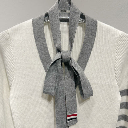 2025 Ribbon knitted sweater