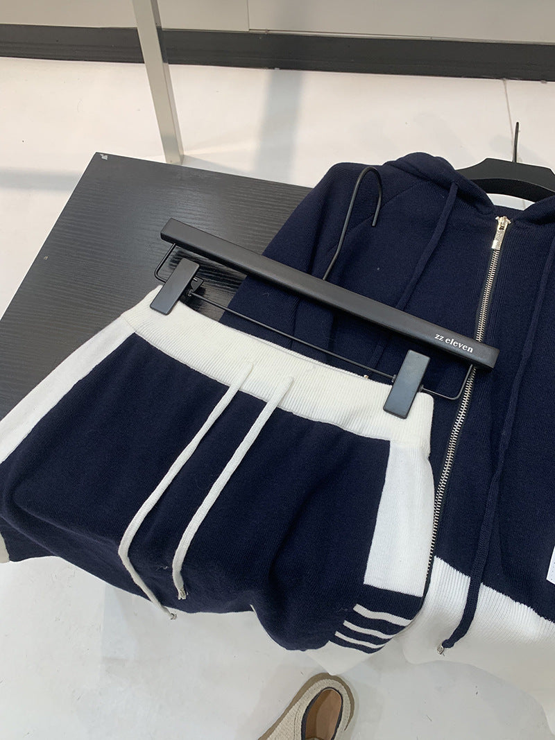 2025 Knitted skirt suit