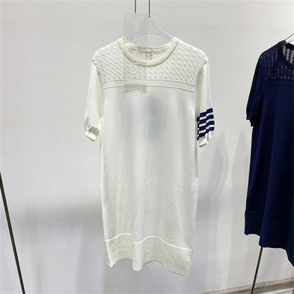 2025  Four-bar knit skirt