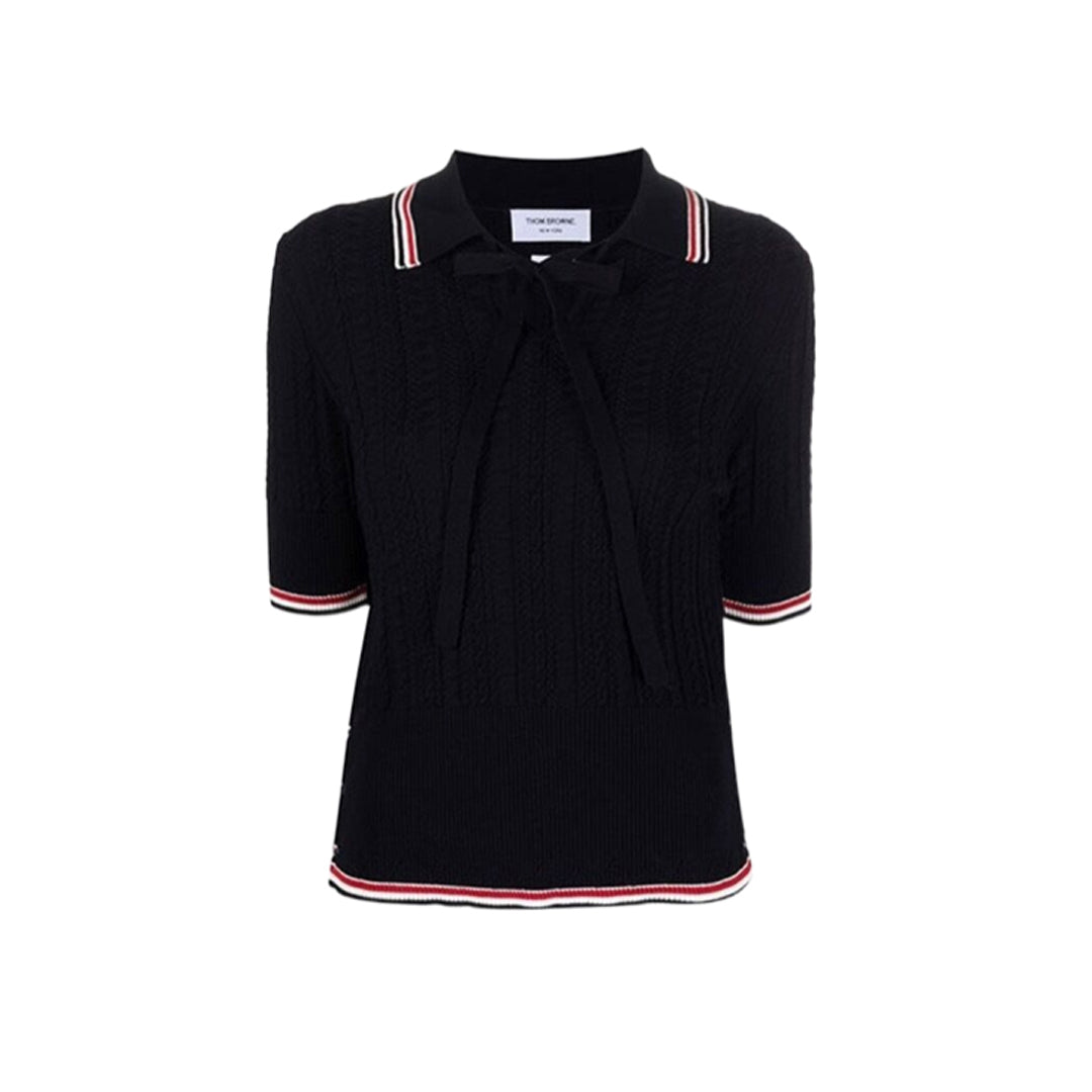 Women stripe POLO shirt