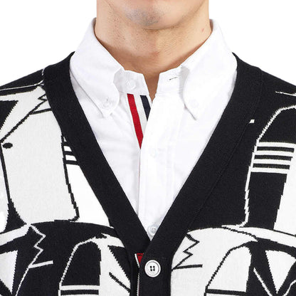 Contrast color sweater