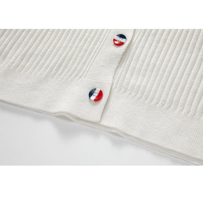 Women Color buckle POLO shirt