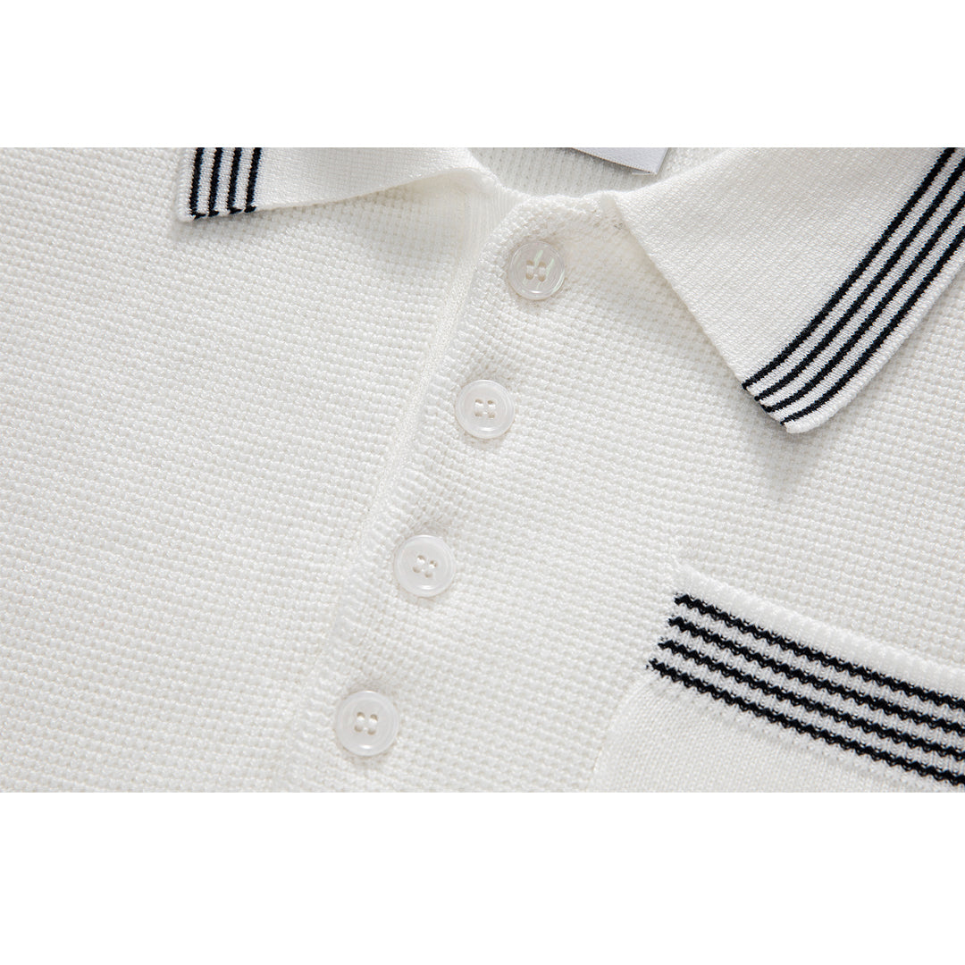Women stripe POLO shirt