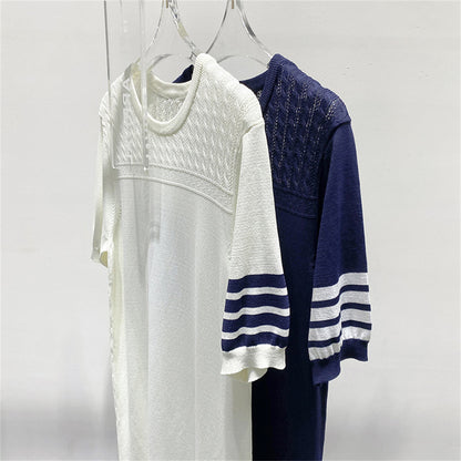 2025  Four-bar knit skirt