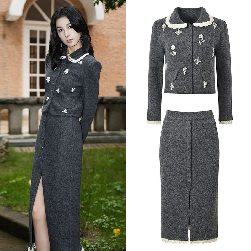 2025 Peter Pan collar suit dress