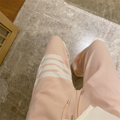 Knitted wide-leg pants