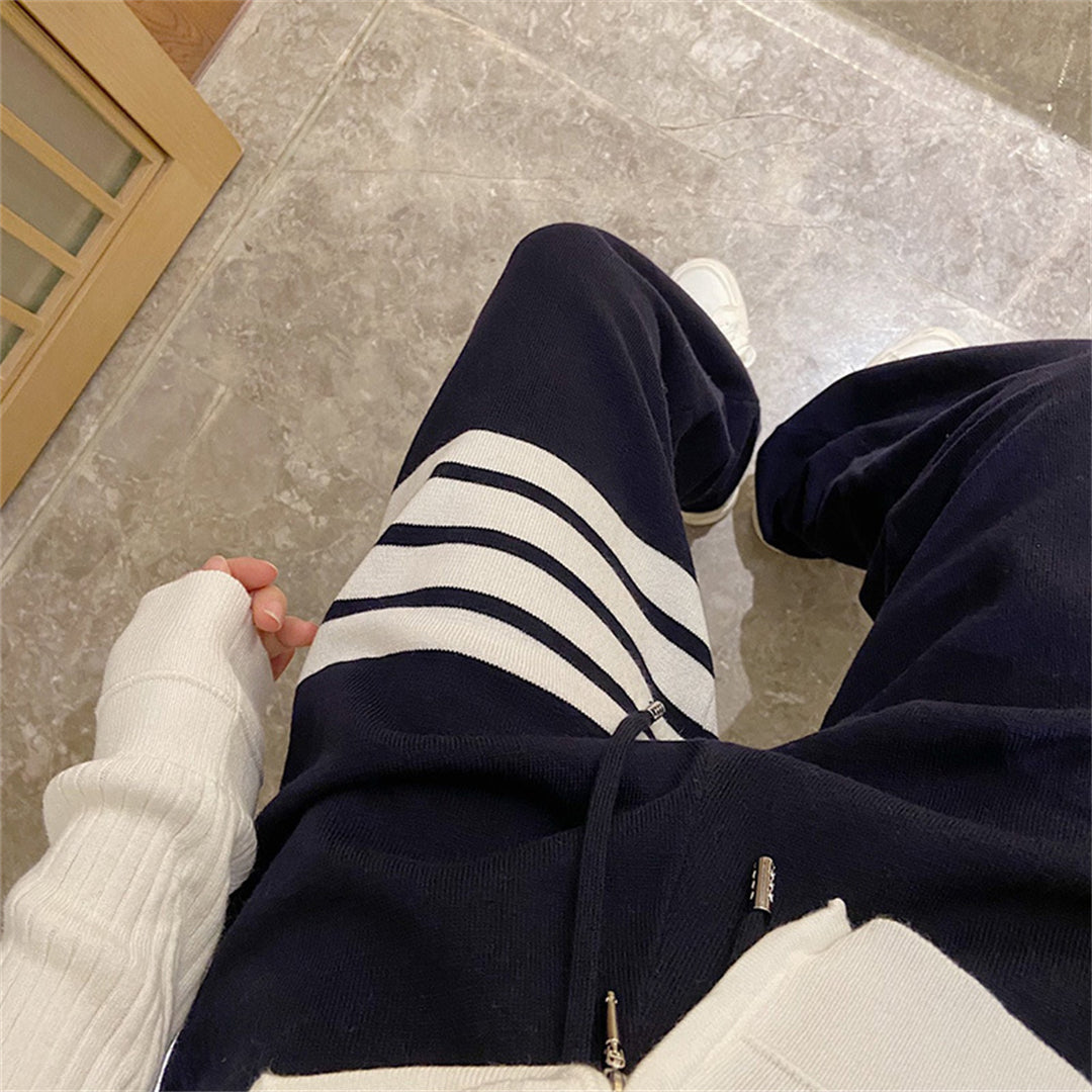 Knitted wide-leg pants