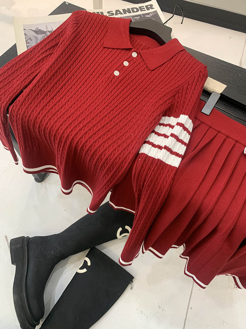 2025 Pleated skirt suit