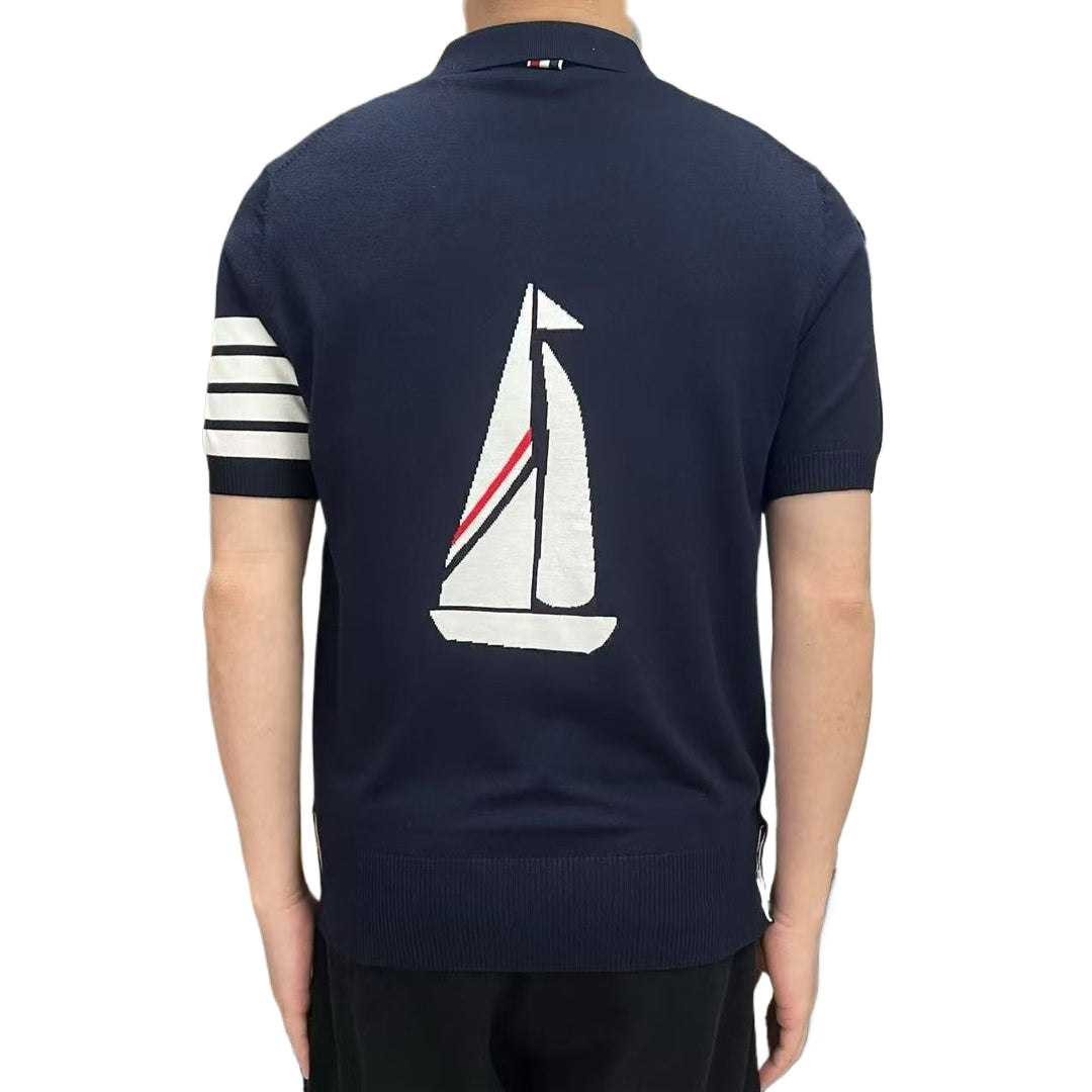 2025  Sailboat Knitted POLO Shirt