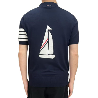 2025  Sailboat Knitted POLO Shirt