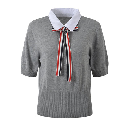 Women Ribbon POLO shirt