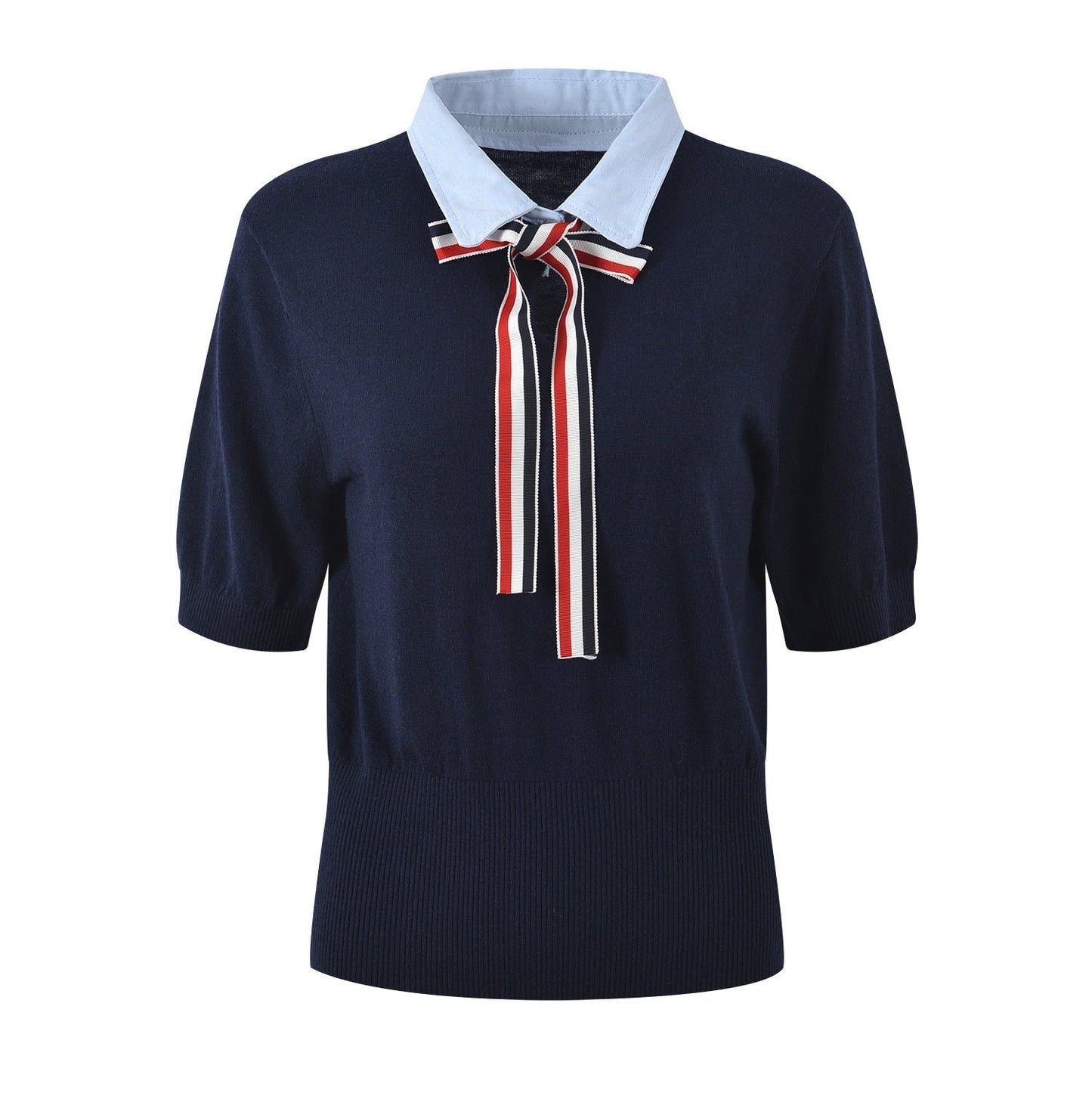 Women Ribbon POLO shirt