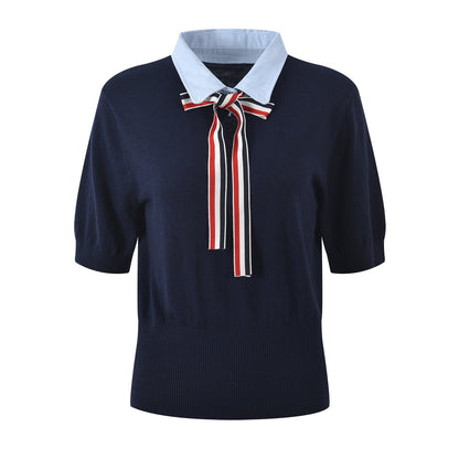 Women Ribbon POLO shirt