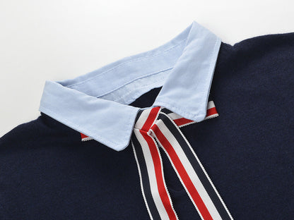 Women Ribbon POLO shirt