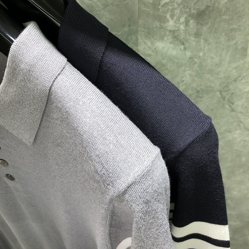 2025  Feather Leaf Knitted POLO Shirt