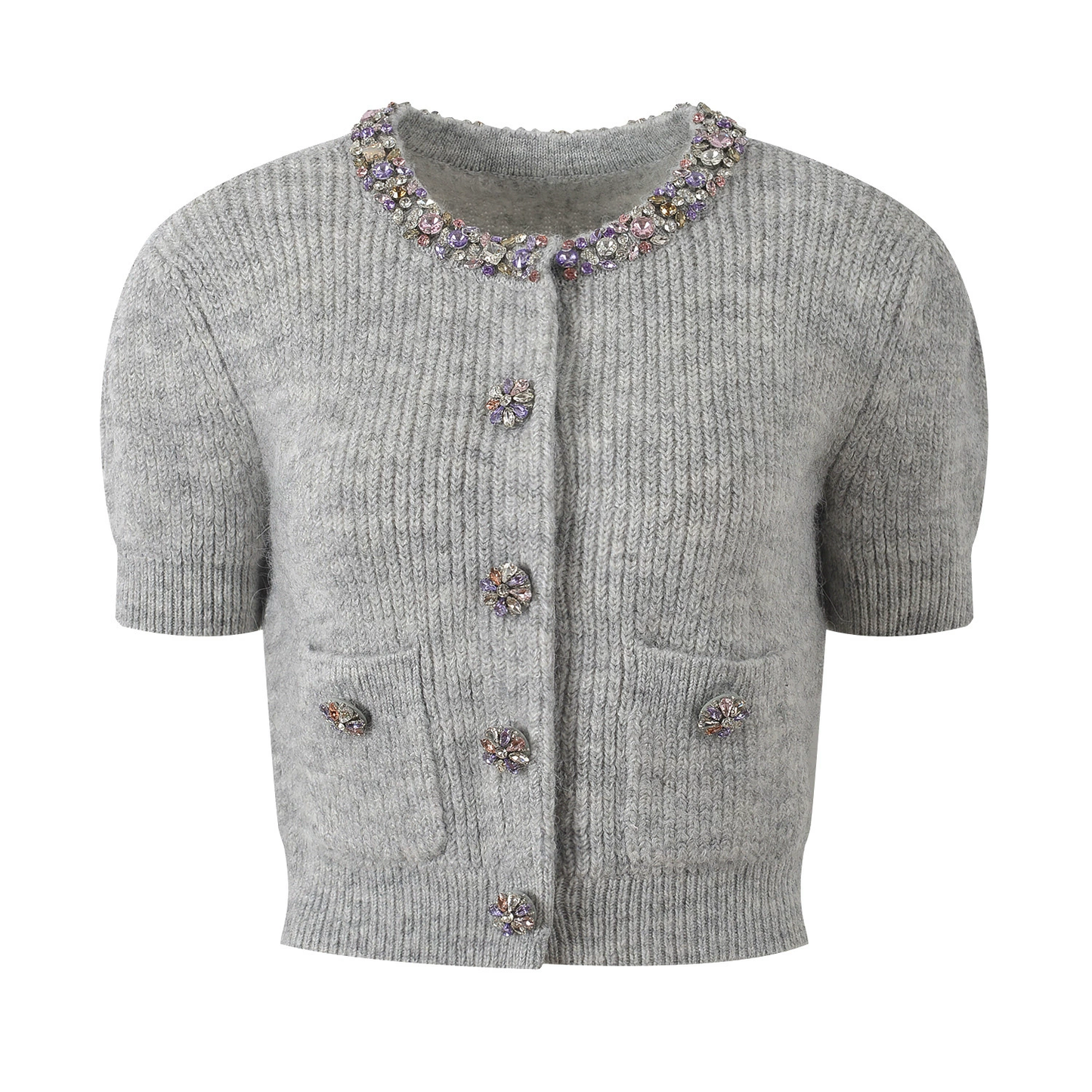 2025 Beaded Knit Short-Sleeve T-Shirt