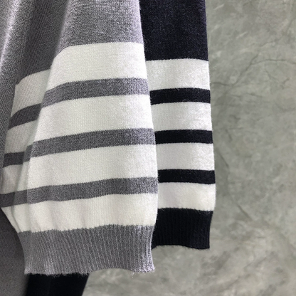 2025  Feather Leaf Knitted POLO Shirt